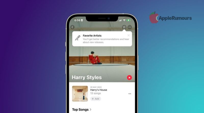 Apple Music on iOS 16 Ability to Playlist Sorting and Add Favorite Artists-favorite