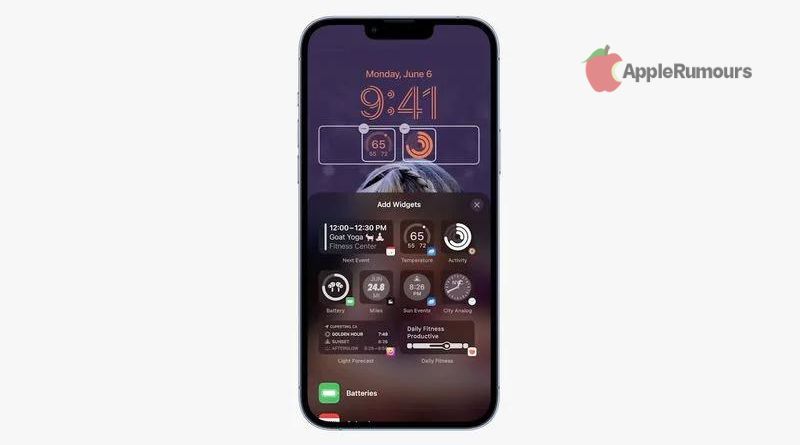 iOS 16 Lock Screen Widgets for your iPhone-feature