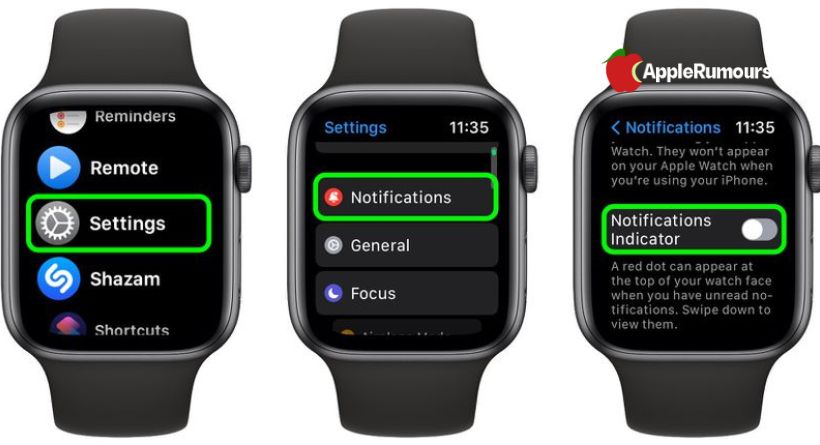 How to hide the red dot on Apple Watch-1
