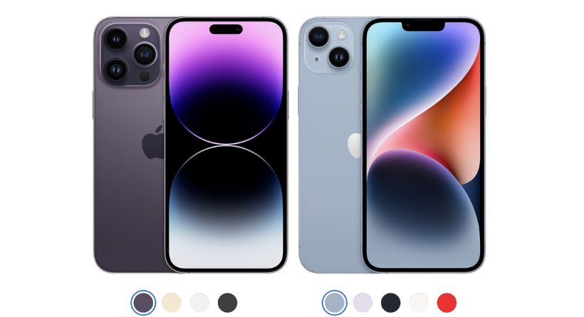 iPhone 14 and iPhone 14 Plus colors